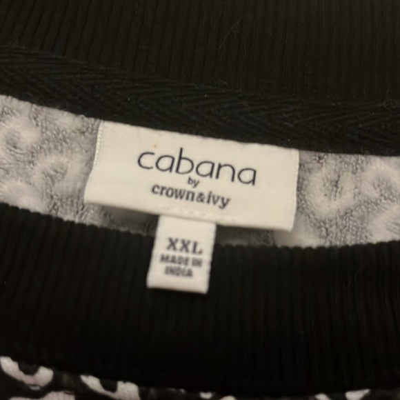 🔴 5 Items for $25 Sale! Cabana by Crown & Ivy Black Sweatshirt XXL - Picture 2 of 5